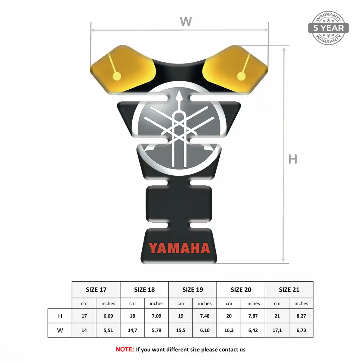 Yamaha Tank Guard Protector Motorcycle Prime Quality
