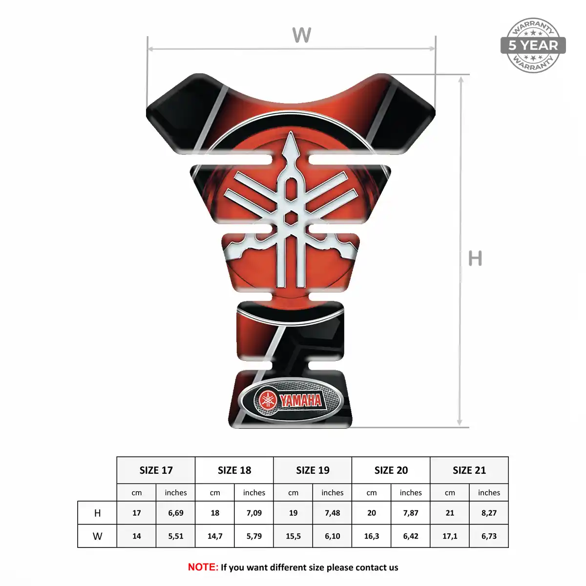 Yamaha Tank Guard Protector Motorcycle Sleek Style