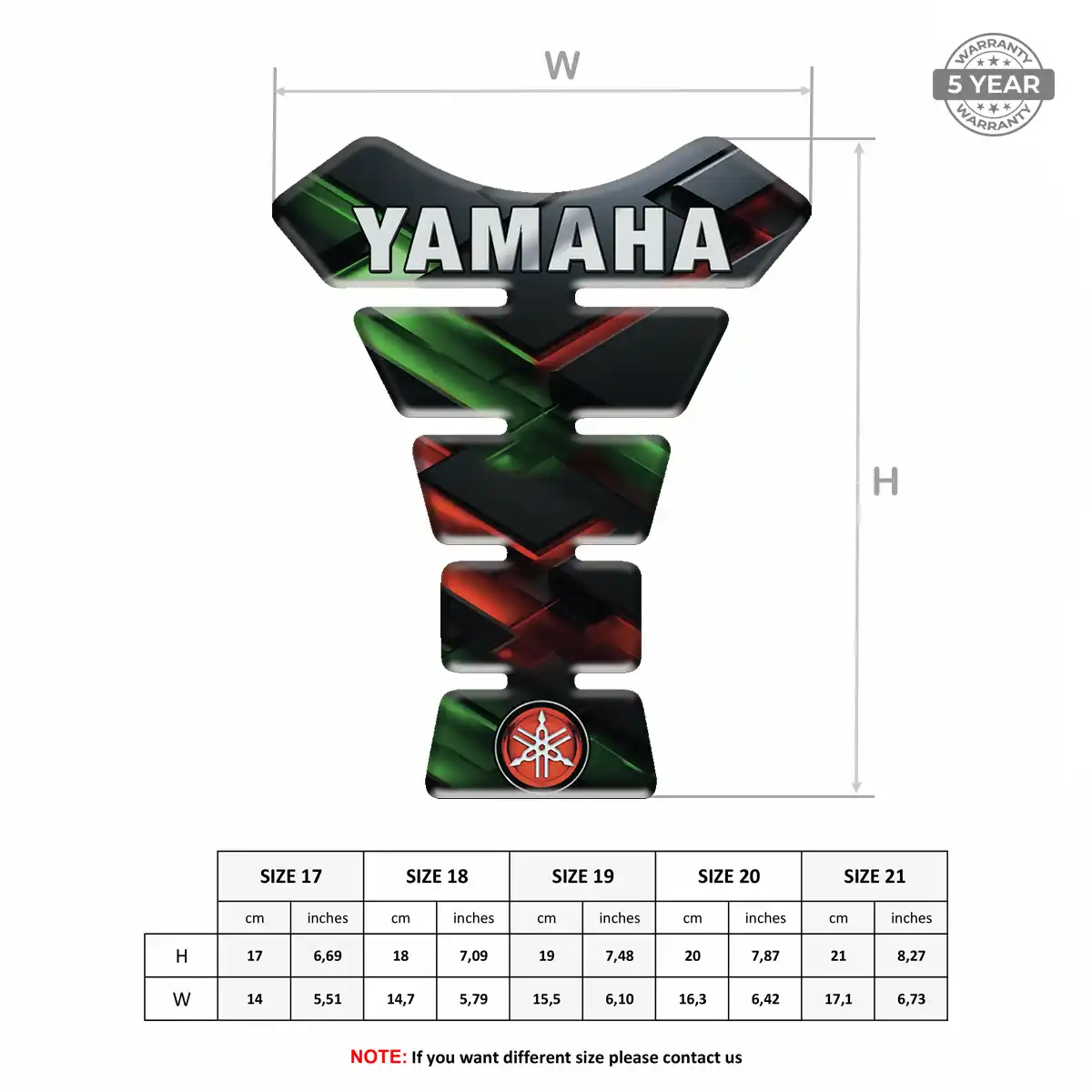 Yamaha Tank Guard Protector Sleek Style