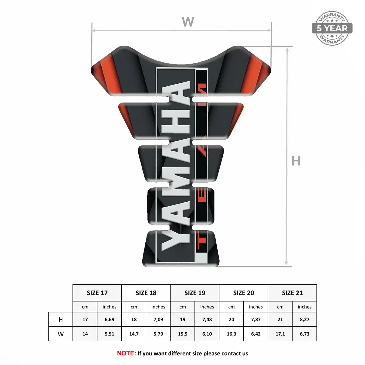 Yamaha Tank Guard Sleek Style