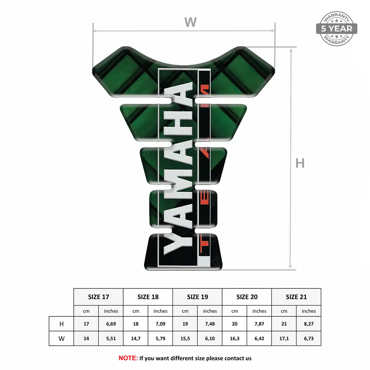 Yamaha Tank Knee Pad Elite Finish