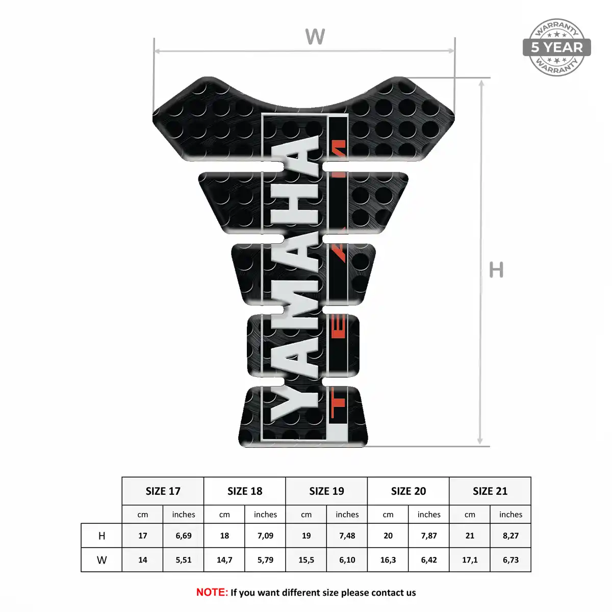 Yamaha Tank Knee Pad Prestige Line