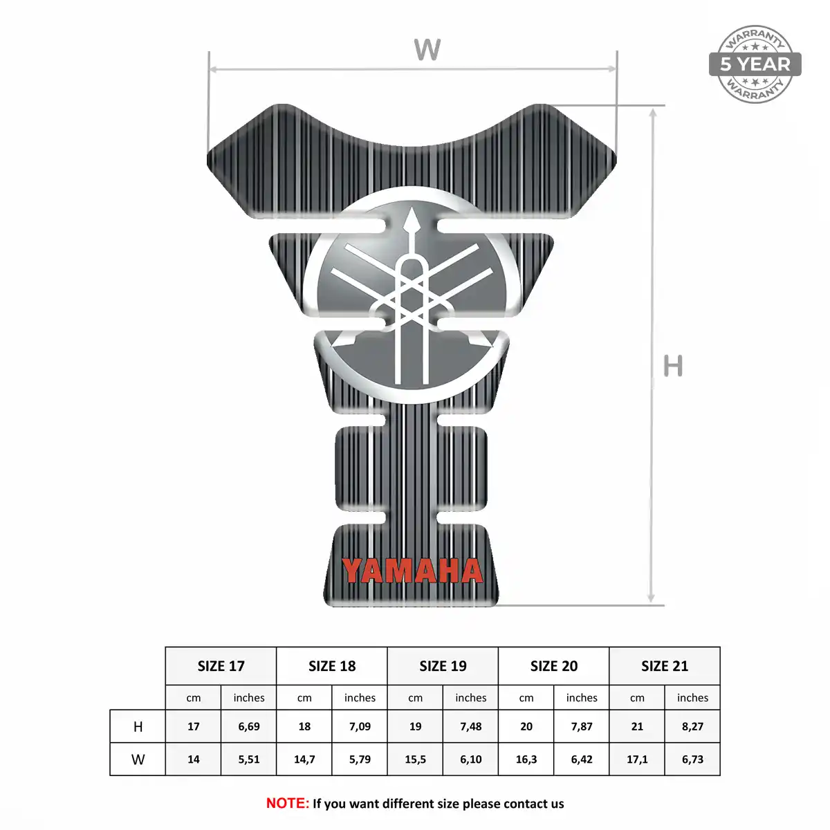 Yamaha Tank Pad Fuse Motorbike Deluxe Edition