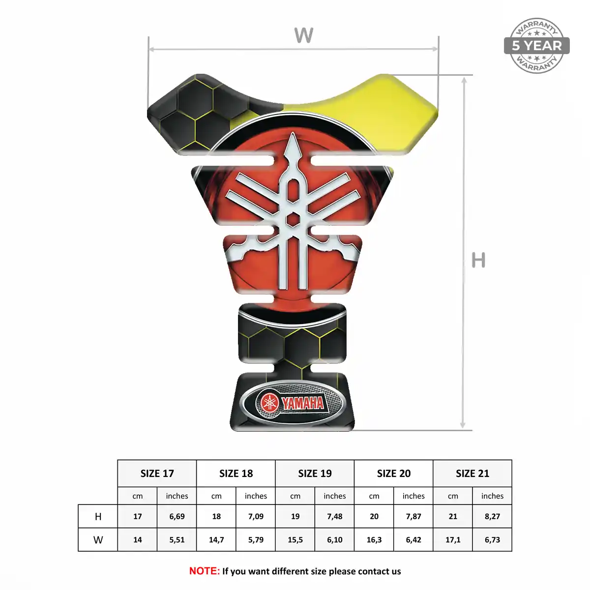 Yamaha Tank Pad Fuse Motorbike Prestige Line