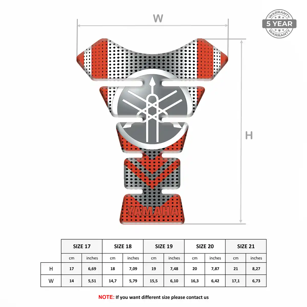 Yamaha Tank Pad Fuse Motorbike Signature Grade