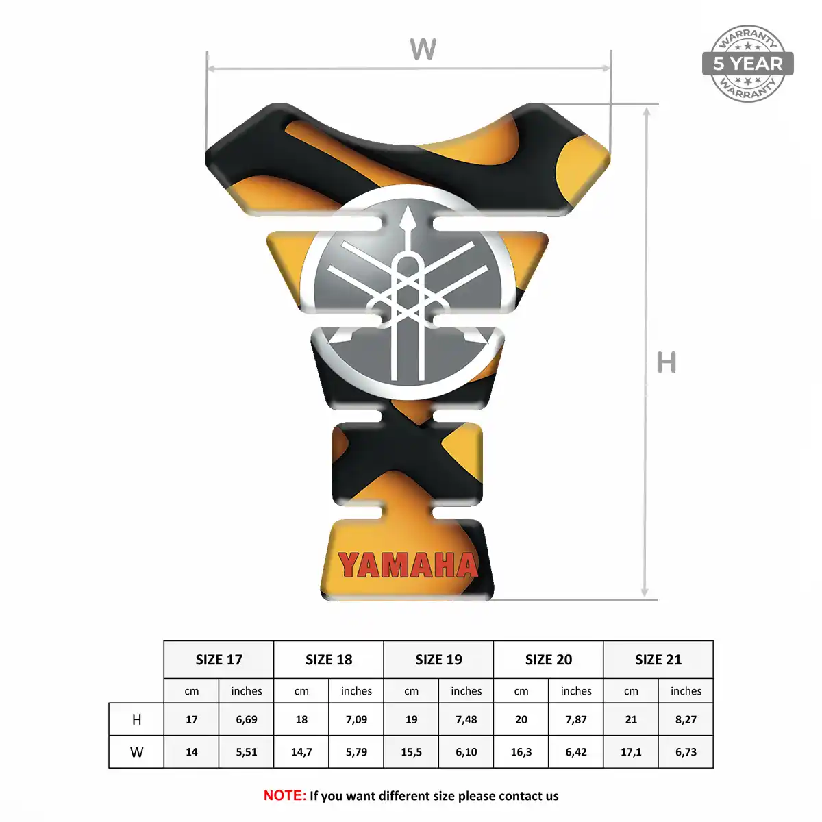 Yamaha Tank Pad Fuse Motorbike Superior Craft