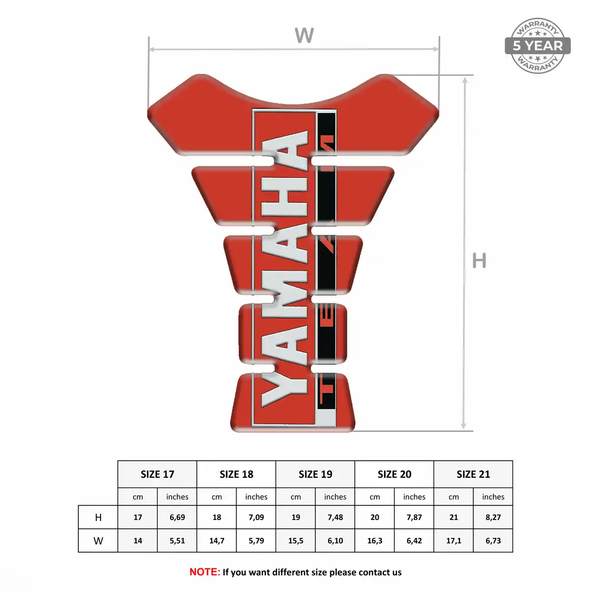 Yamaha Tank Pad Fuse Motorcycle Exclusive Series
