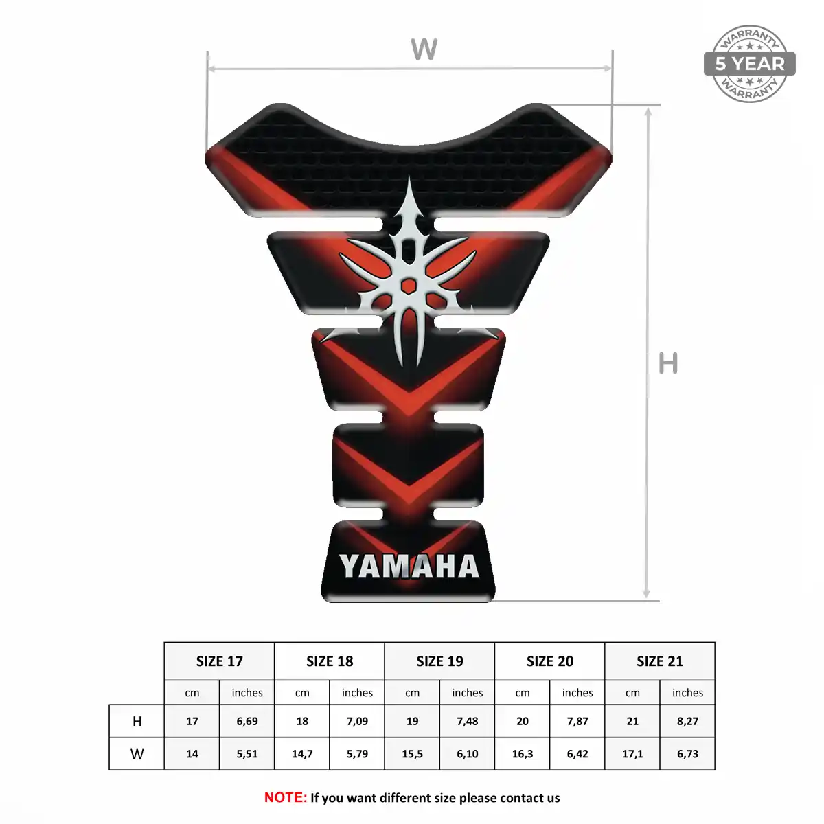 Yamaha Tank Pad Fuse Motorcycle Prestige Line