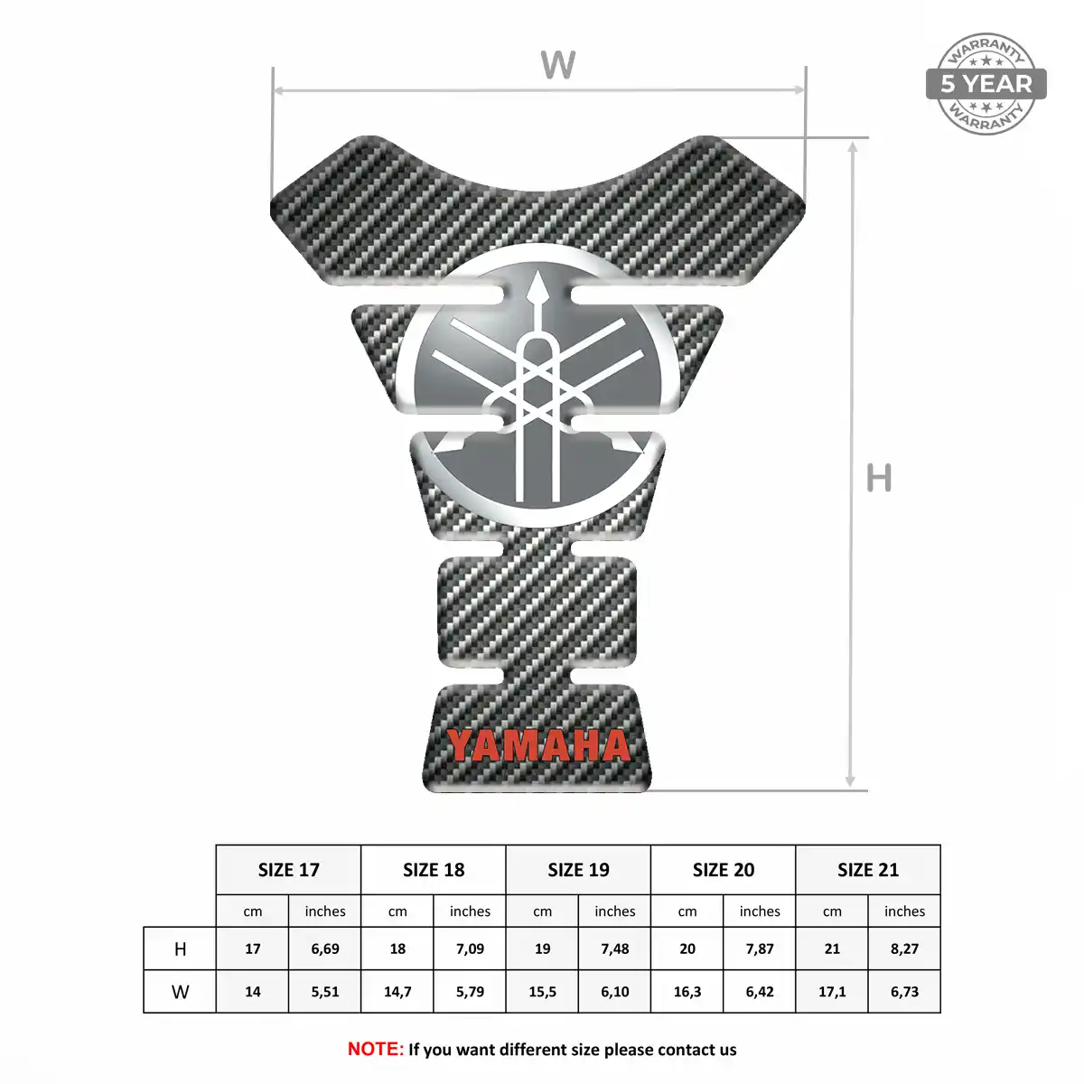 Yamaha Tank Pad Fuse Motorcycle Signature Grade