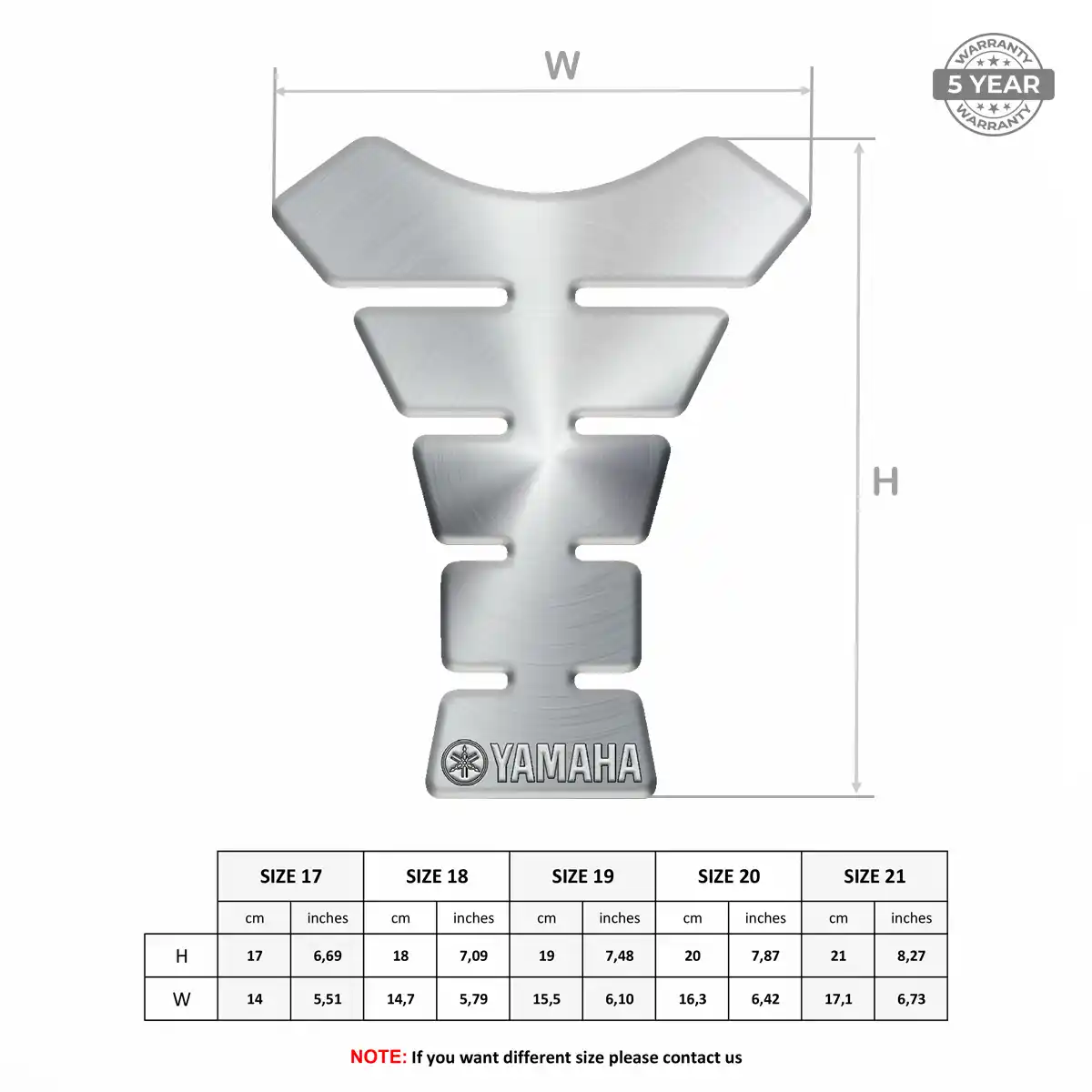 Yamaha Tank Pad Fuse Motorcycle Sleek Style