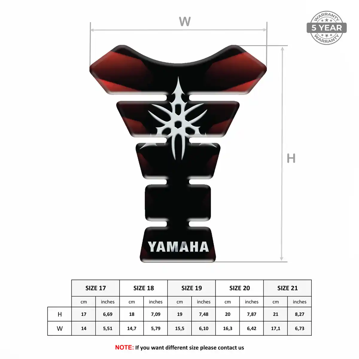 Yamaha Tank Pad Fuse Motorcycle Superior Craft