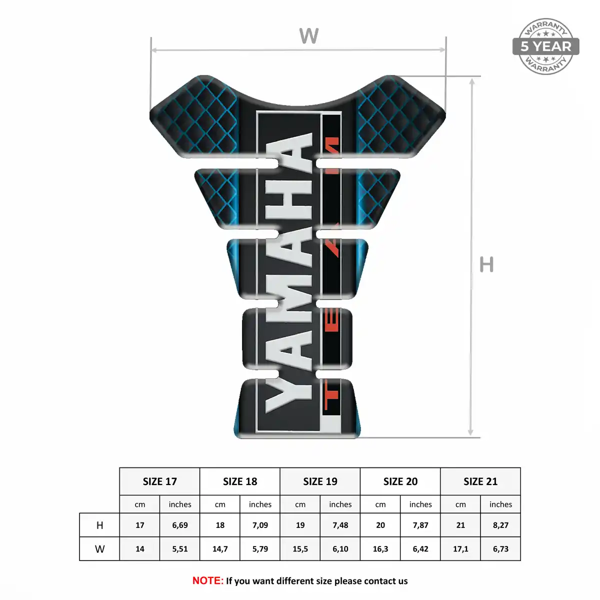 Yamaha Tank Pad Guard Motorbike Deluxe Edition