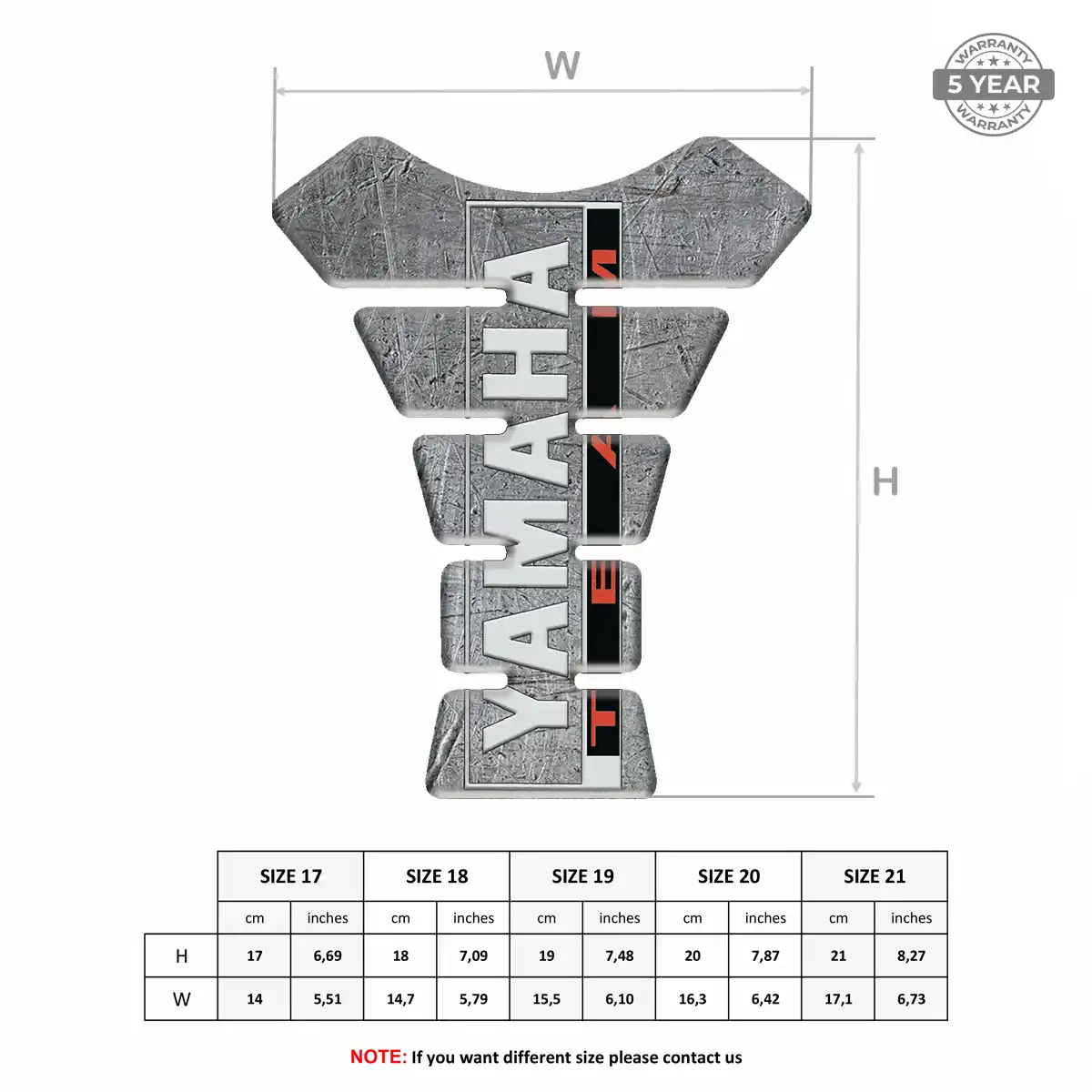 Yamaha Tank Pad Guard Motorbike Elite Finish