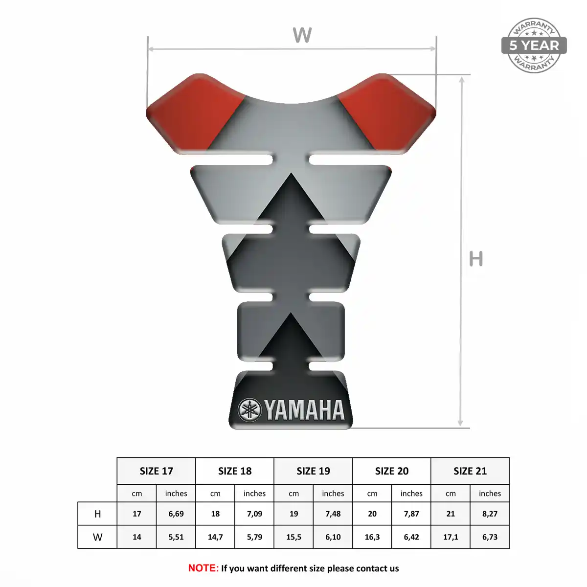 Yamaha Tank Pad Guard Motorbike Prestige Line