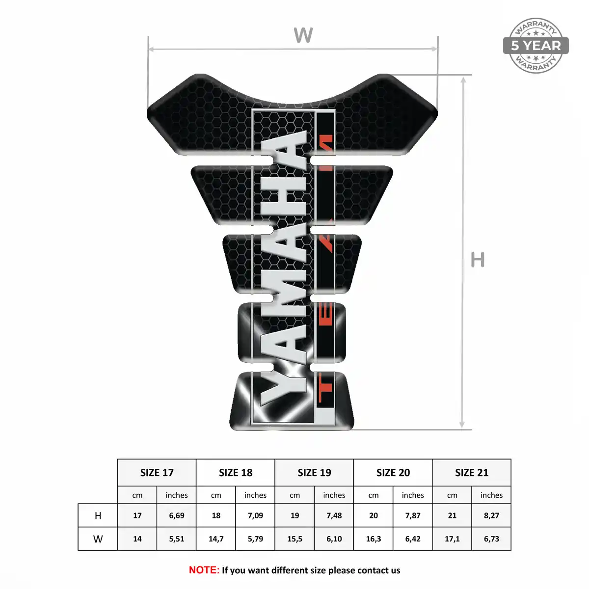 Yamaha Tank Pad Guard Motorbike Signature Grade