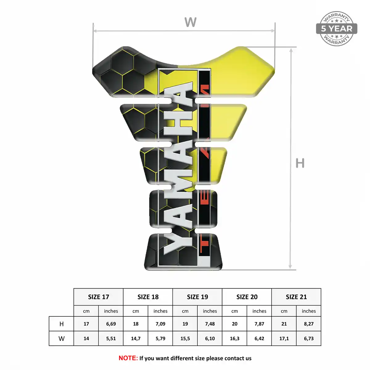 Yamaha Tank Pad Guard Motorbike Superior Craft
