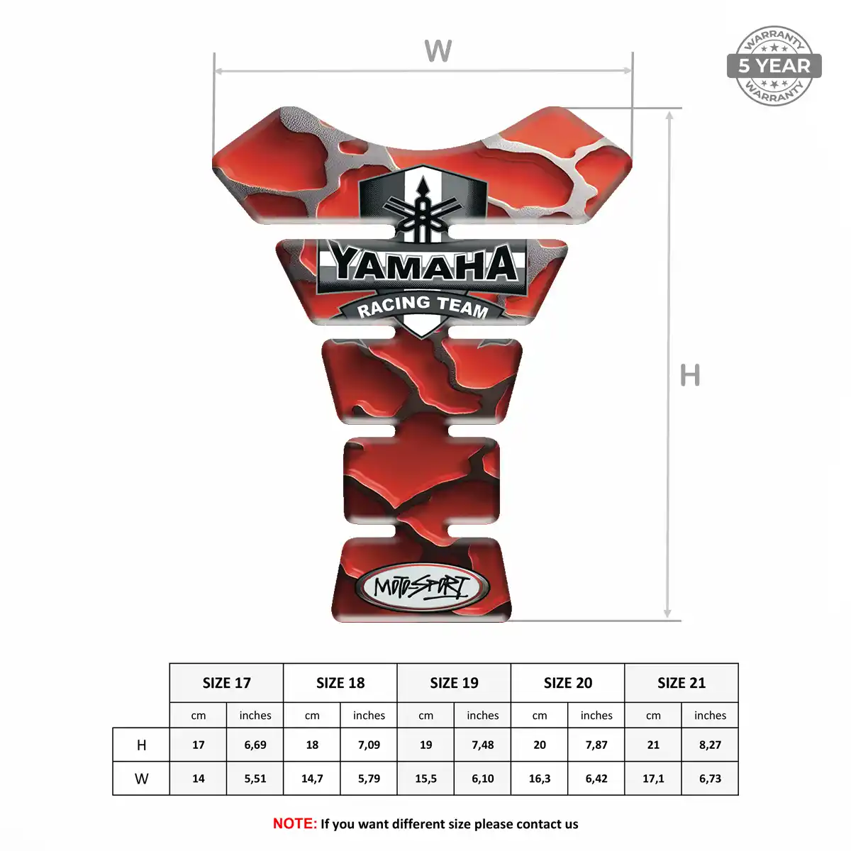 Yamaha Tank Pad Guard Motorcycle Elite Edition