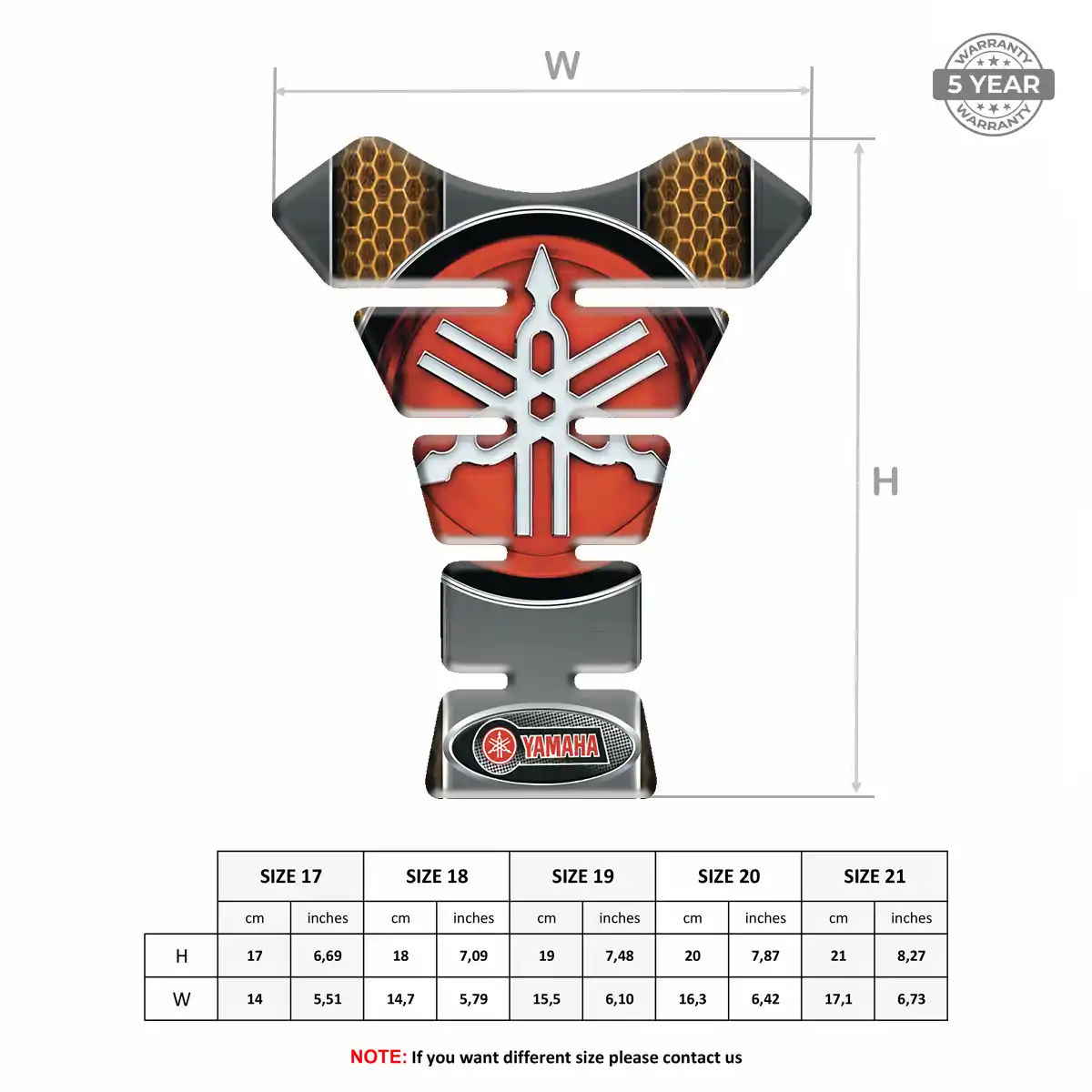 Yamaha Tank Pad Guard Motorcycle Exclusive Series