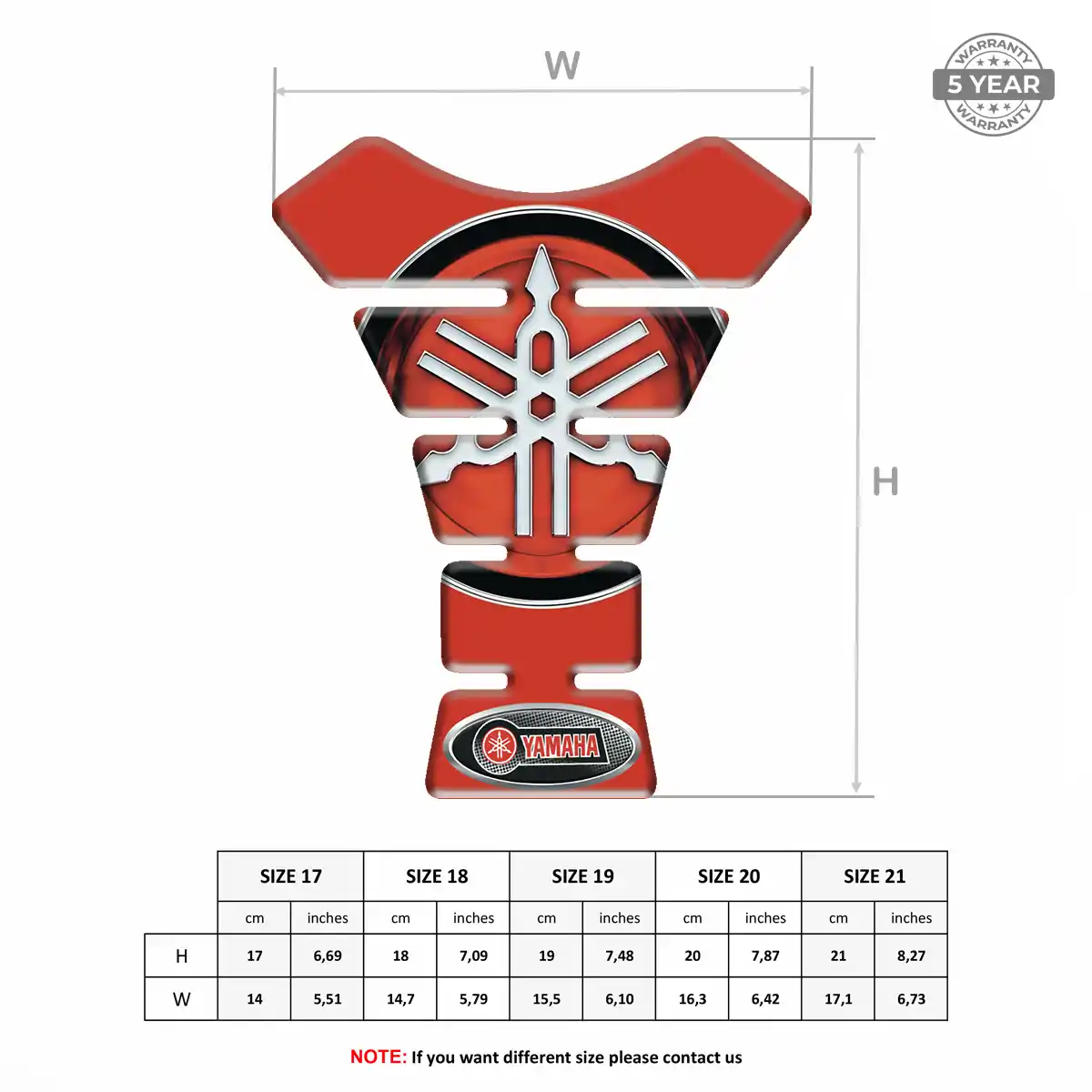 Yamaha Tank Pad Guard Motorcycle Prestige Line