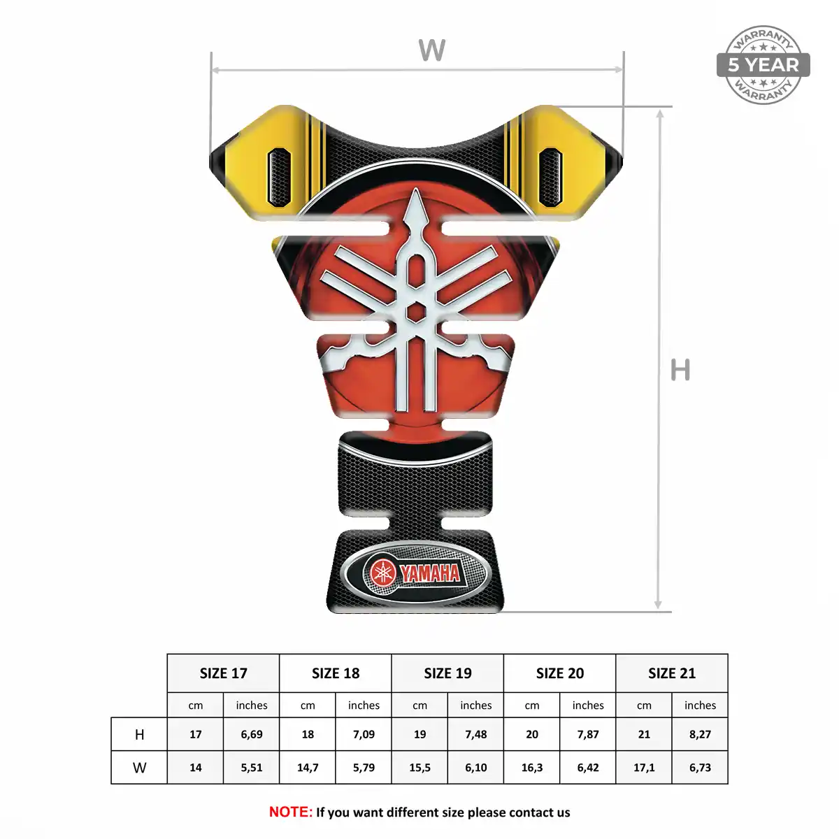 Yamaha Tank Pad Guard Motorcycle Prime Quality