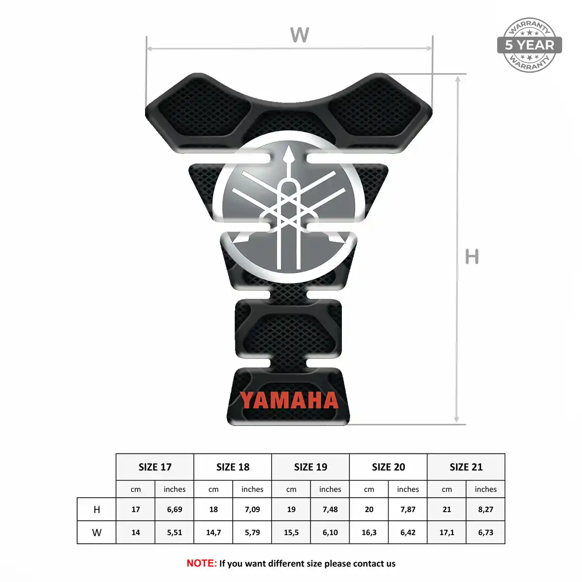 Yamaha Tank Pad Guard Motorcycle Refined Design