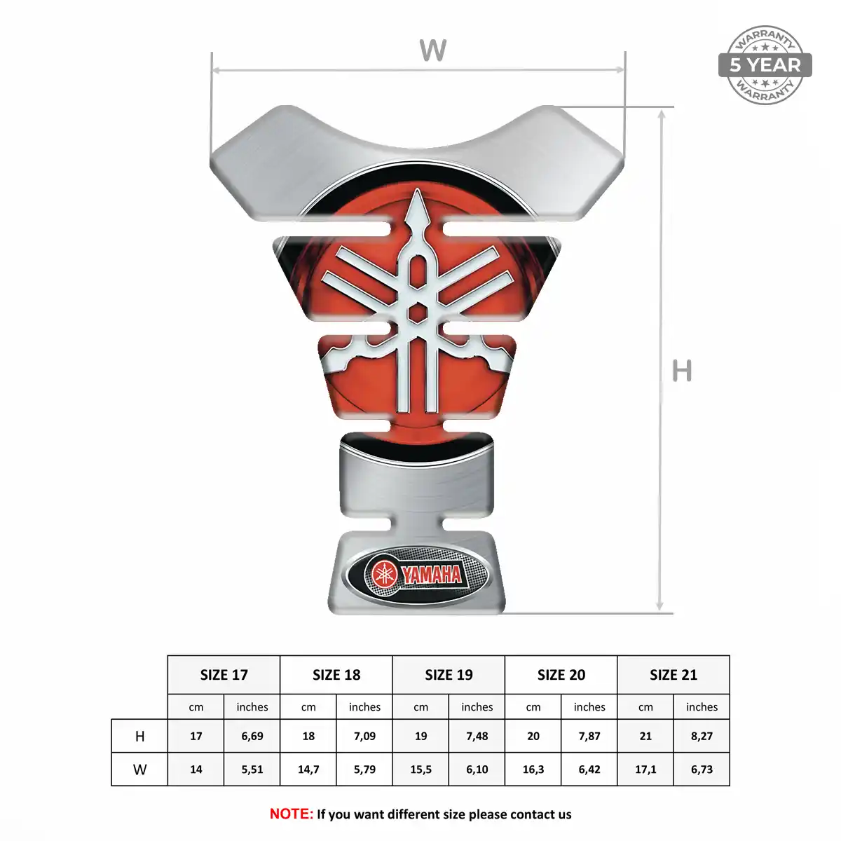 Yamaha Tank Pad Guard Motorcycle Signature Grade