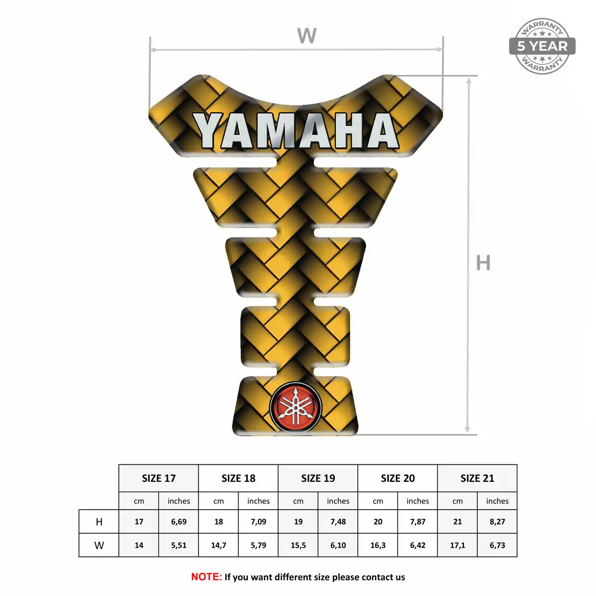 Yamaha Tank Pad Guard Motorcycle Sleek Style
