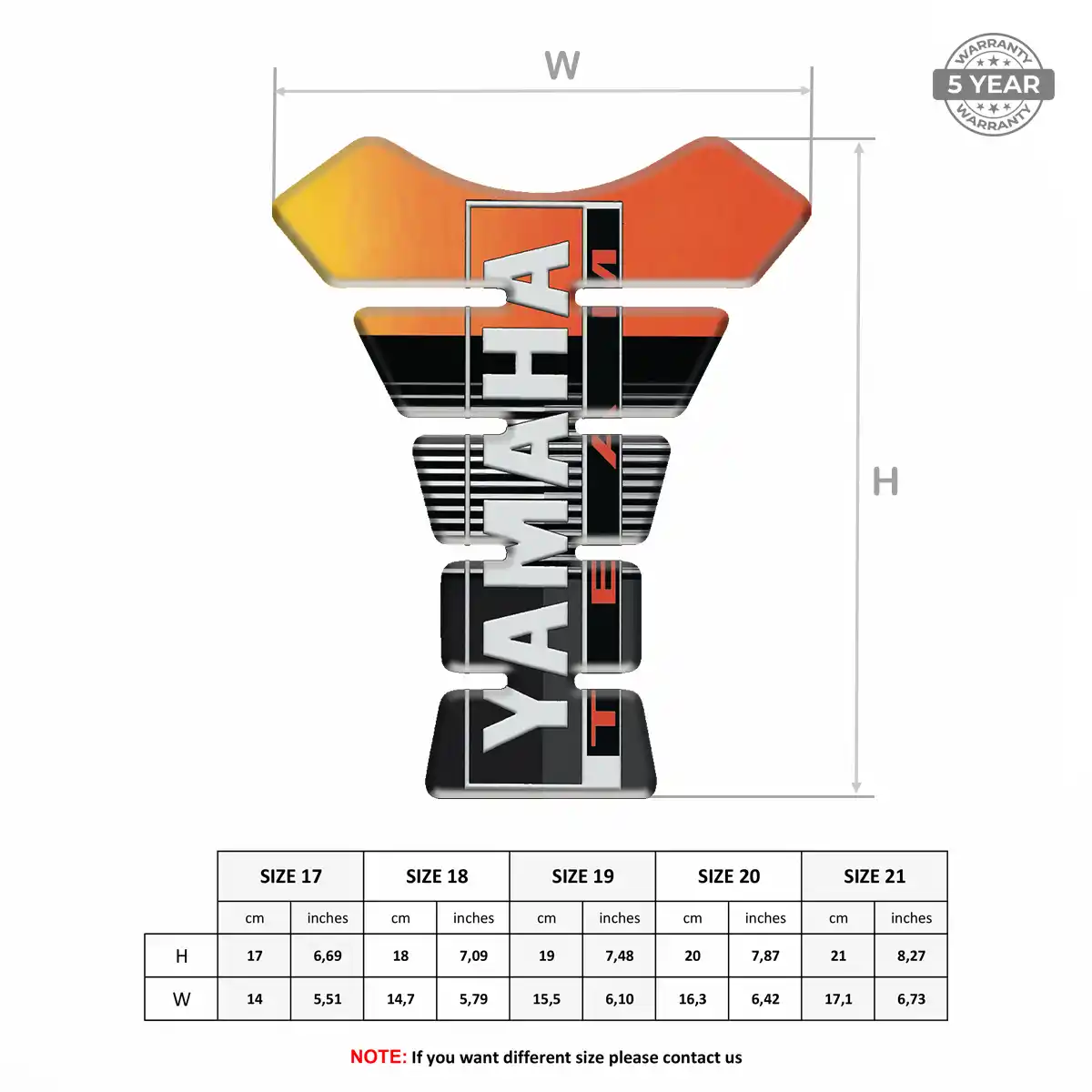 Yamaha Tank Pad Guard Sleek Style