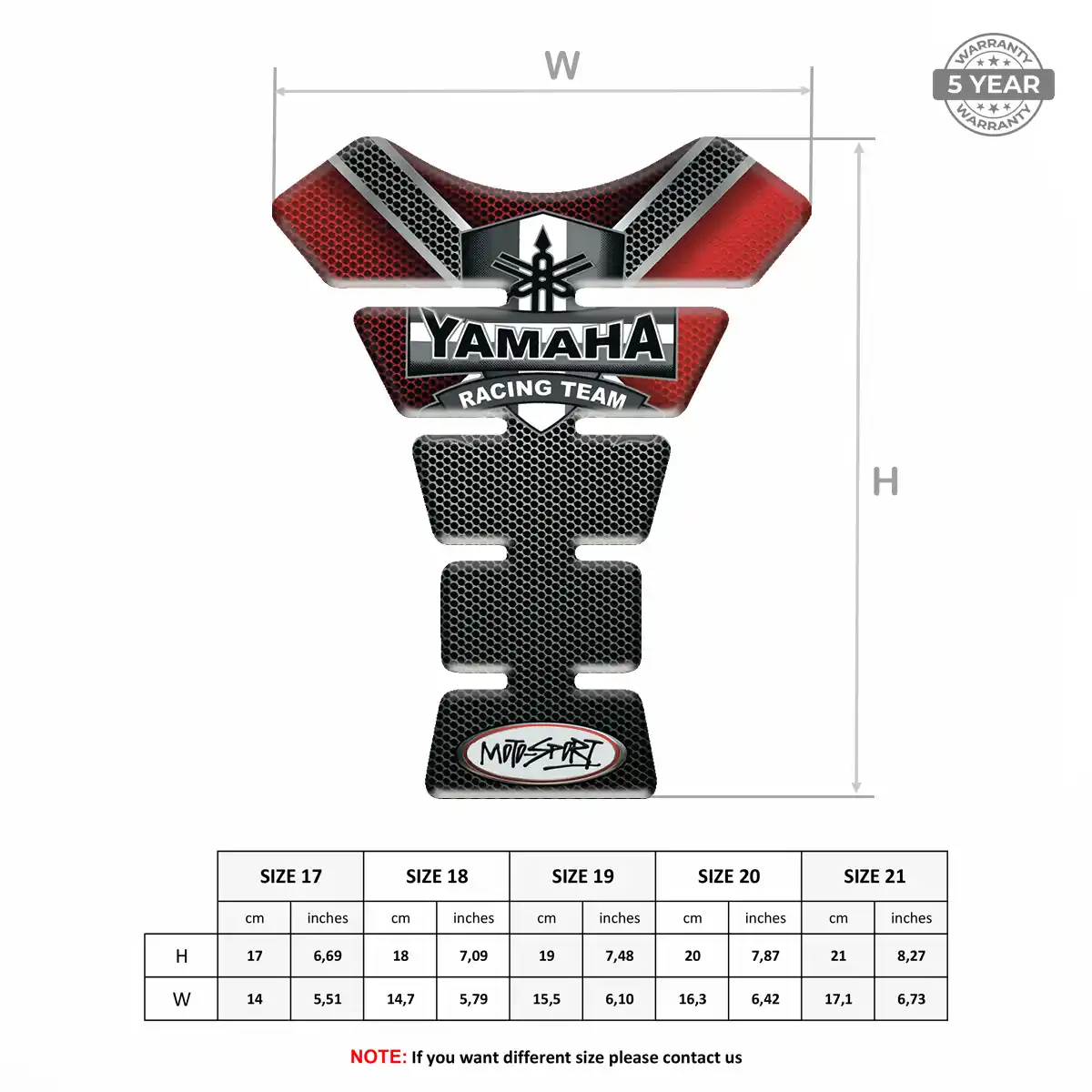 Yamaha Tank Pad Motorbike Elite Edition