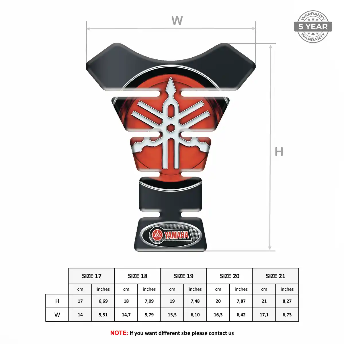 Yamaha Tank Pad Motorbike Elite Finish