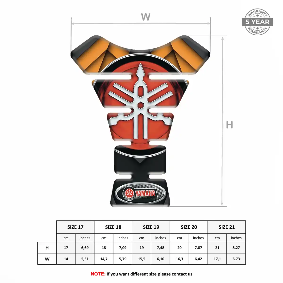 Yamaha Tank Pad Motorbike Prime Quality