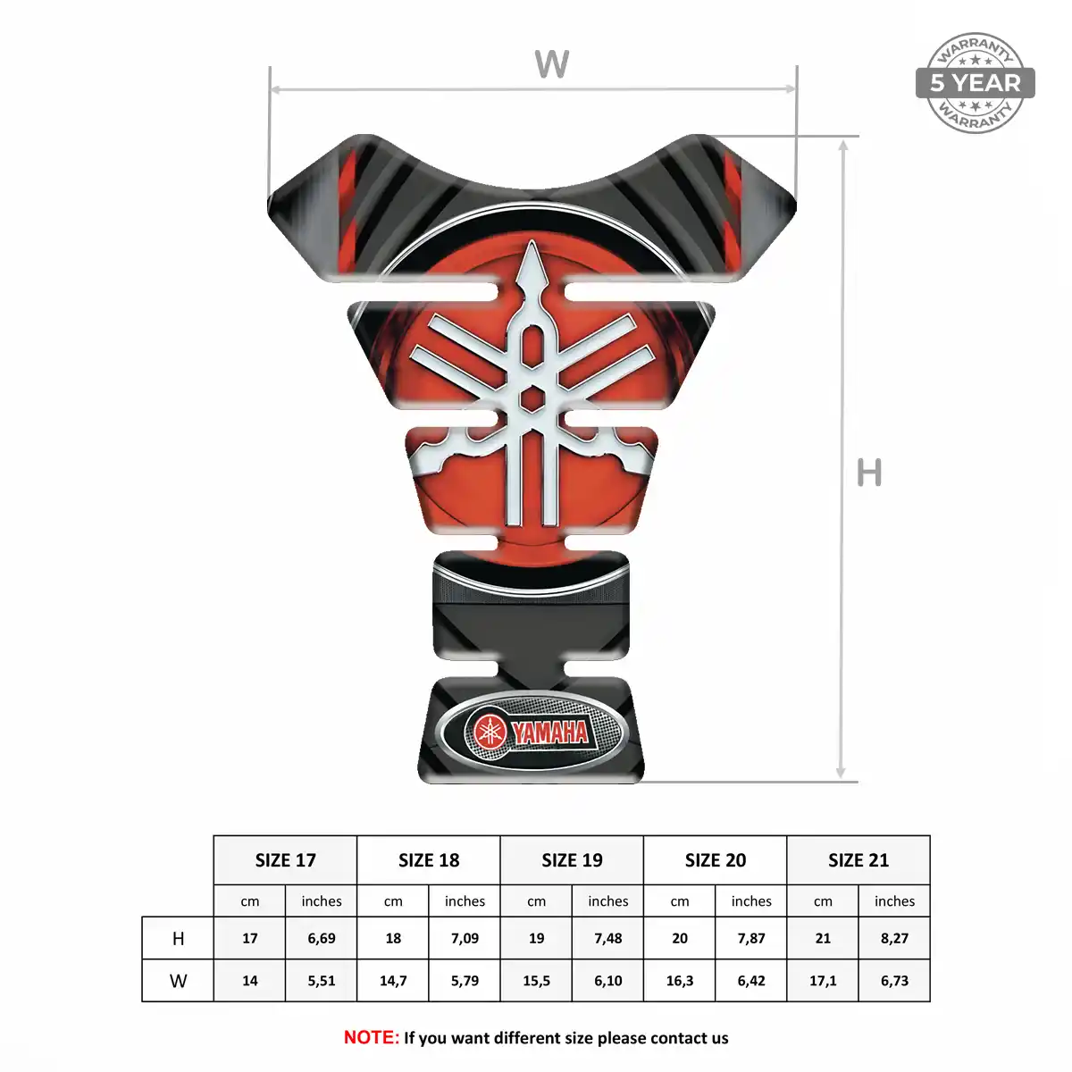 Yamaha Tank Pad Motorbike Signature Grade