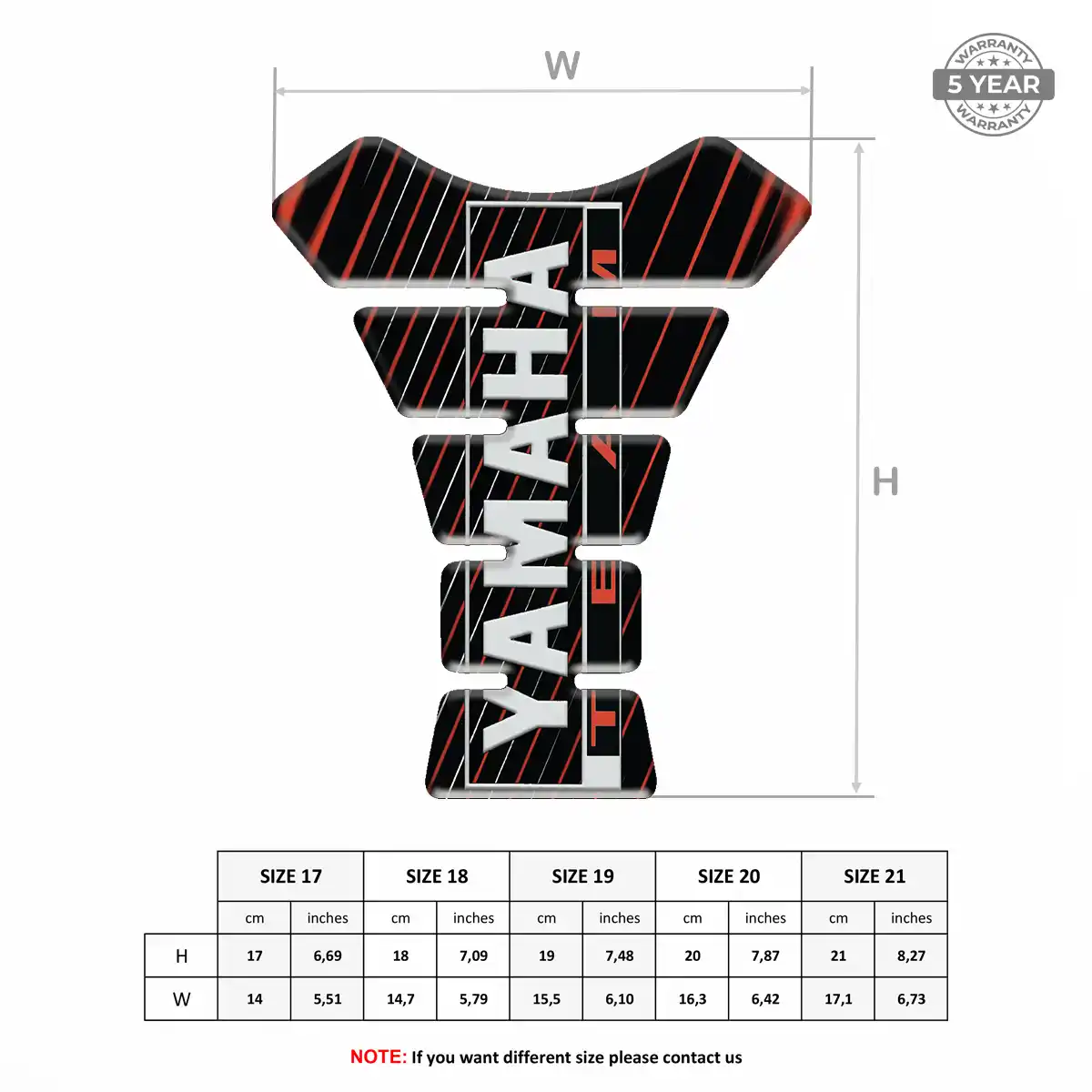 Yamaha Tank Pad Motorbike Superior Craft