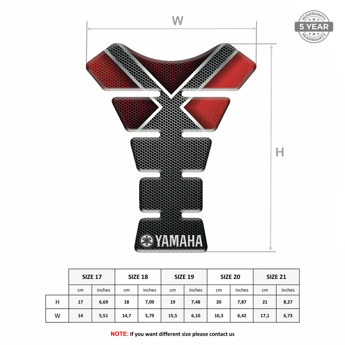 Yamaha Tank Pad Motorcycle Elite Finish