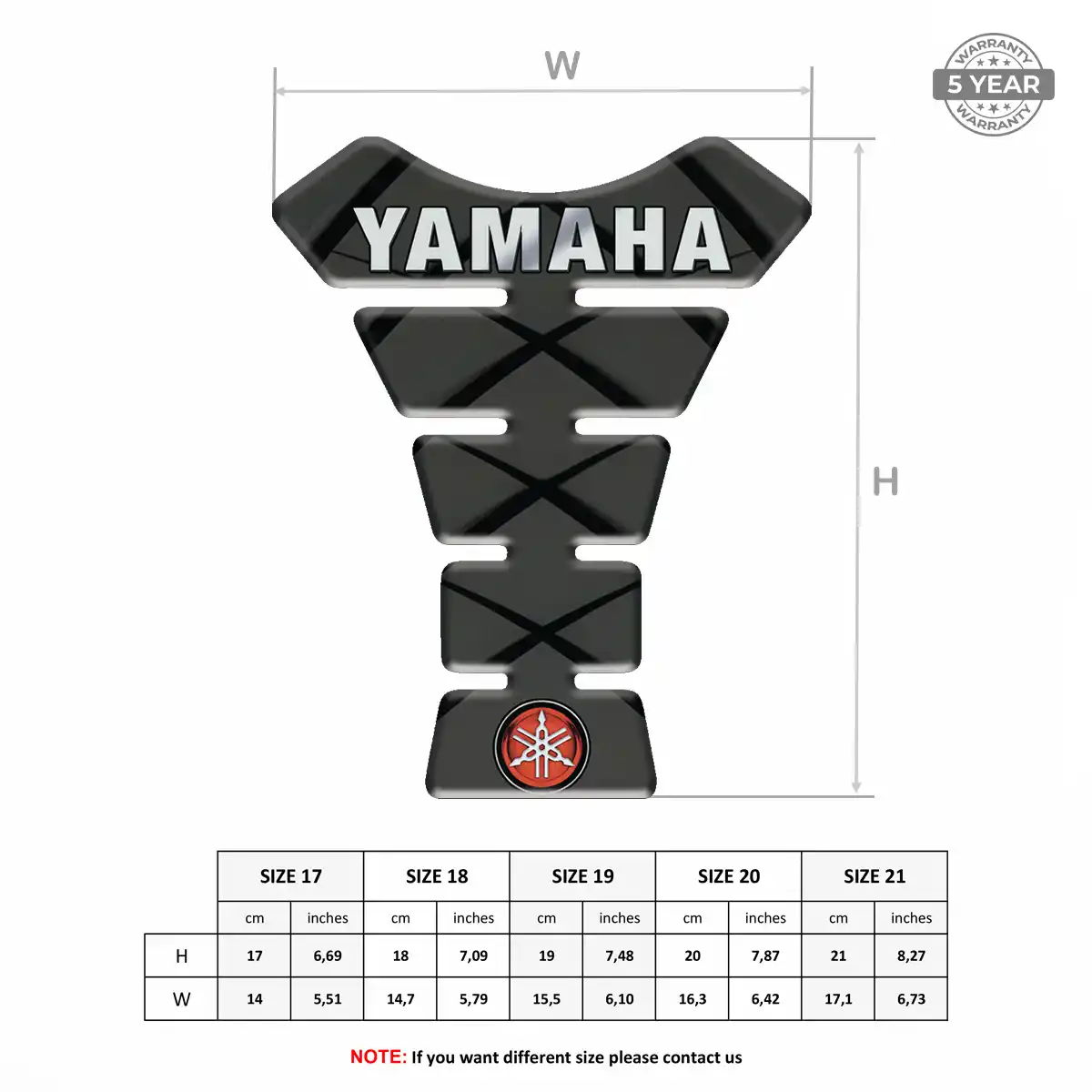 Yamaha Tank Pad Motorcycle Signature Grade