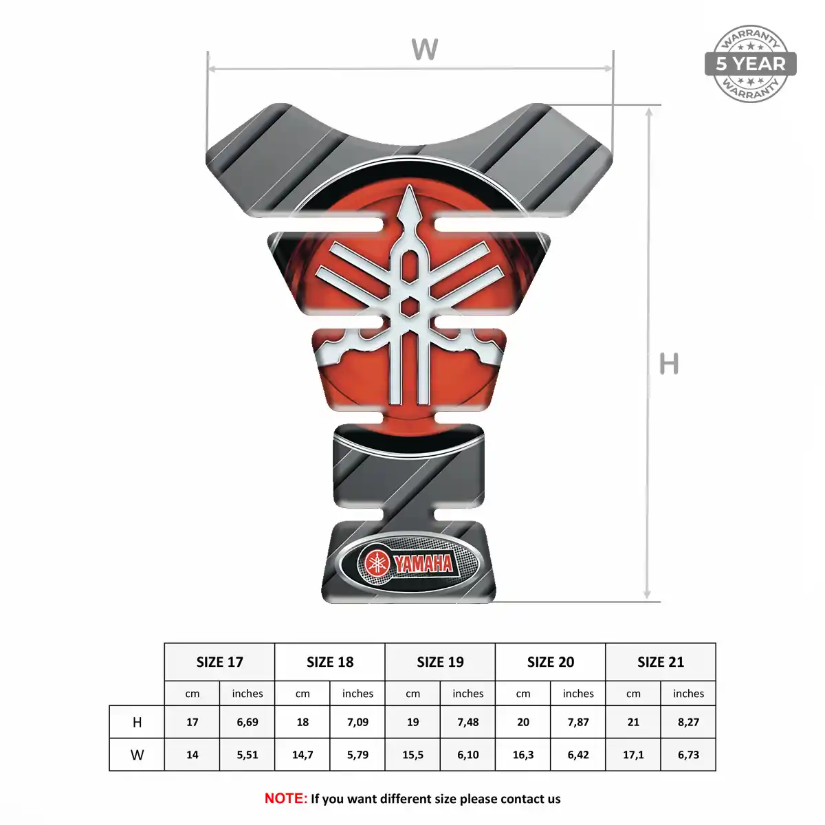 Yamaha Tank Pad Protector Motorbike Deluxe Edition