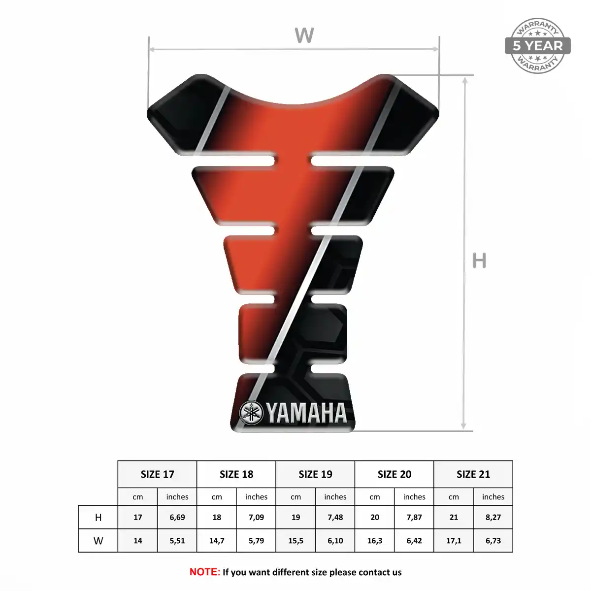 Yamaha Tank Pad Protector Motorbike Elite Edition