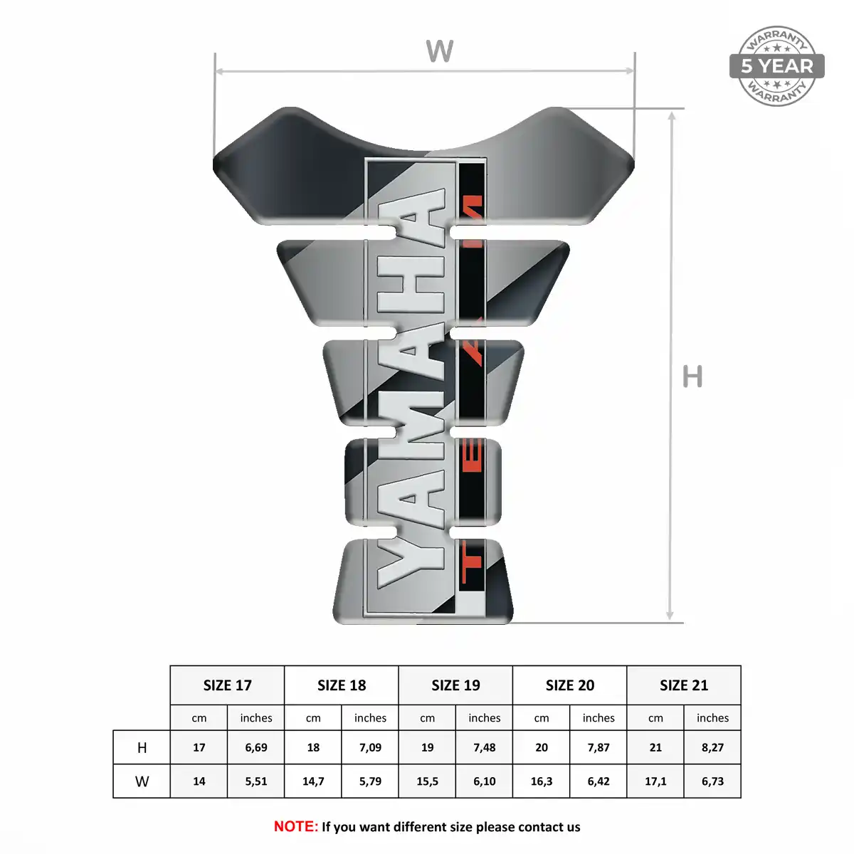 Yamaha Tank Pad Protector Motorbike Exclusive Series