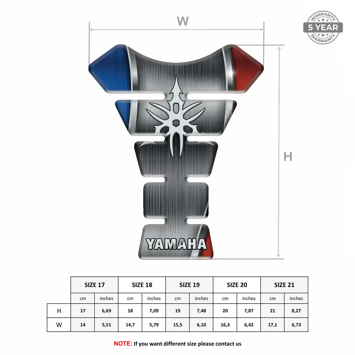 Yamaha Tank Pad Protector Motorcycle Deluxe Edition