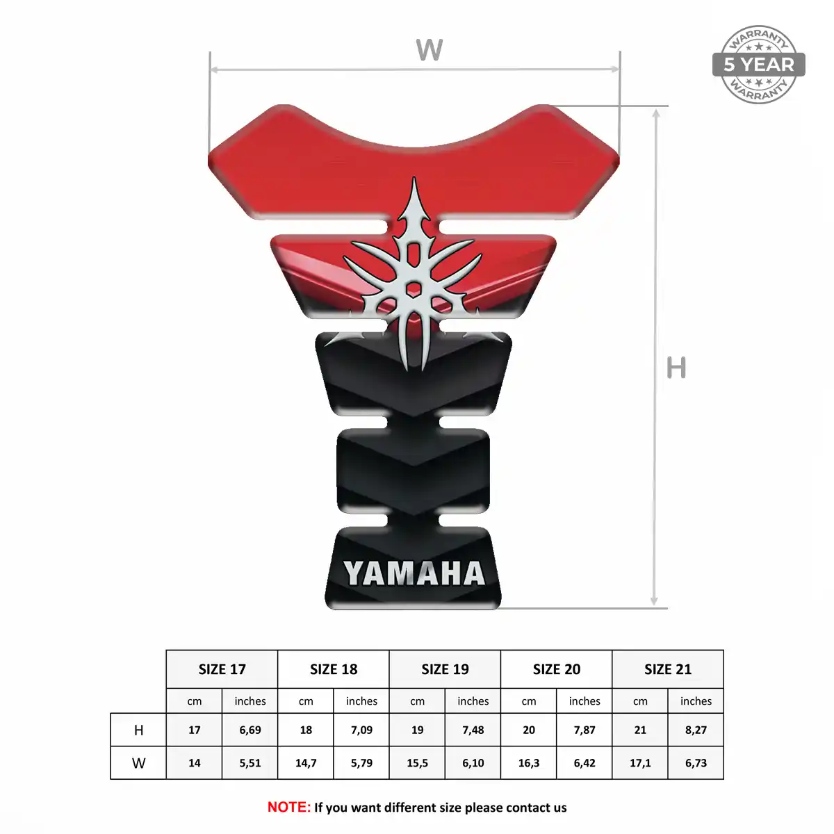 Yamaha Tank Pad Protector Motorcycle Elite Edition