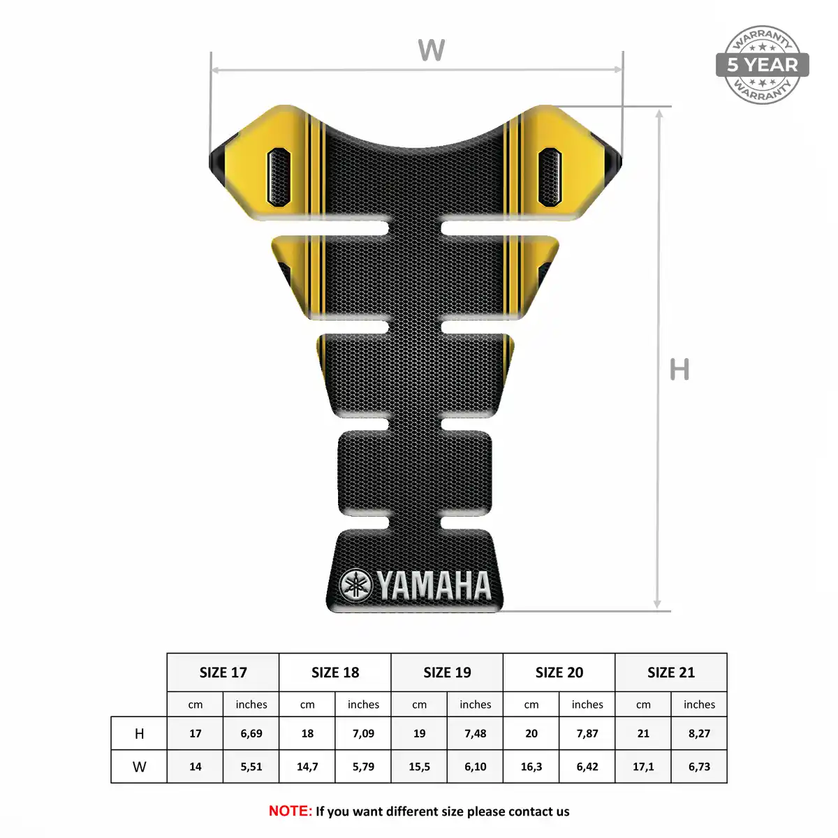 Yamaha Tank Pad Protector Motorcycle Exclusive Series