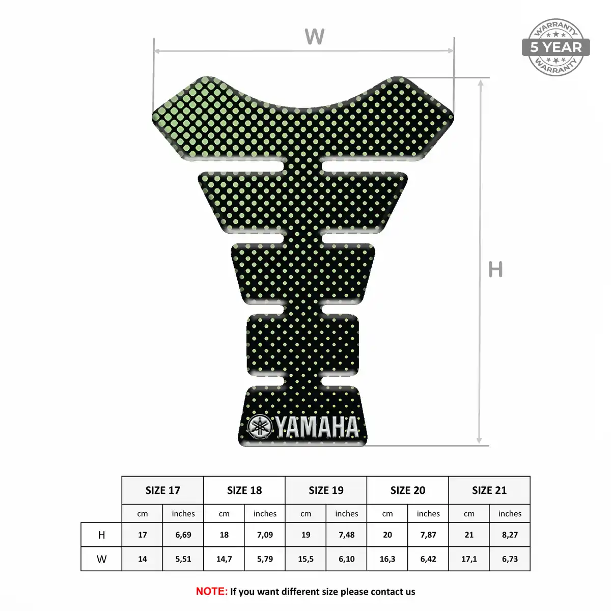 Yamaha Tank Pad Protector Motorcycle Prime Quality