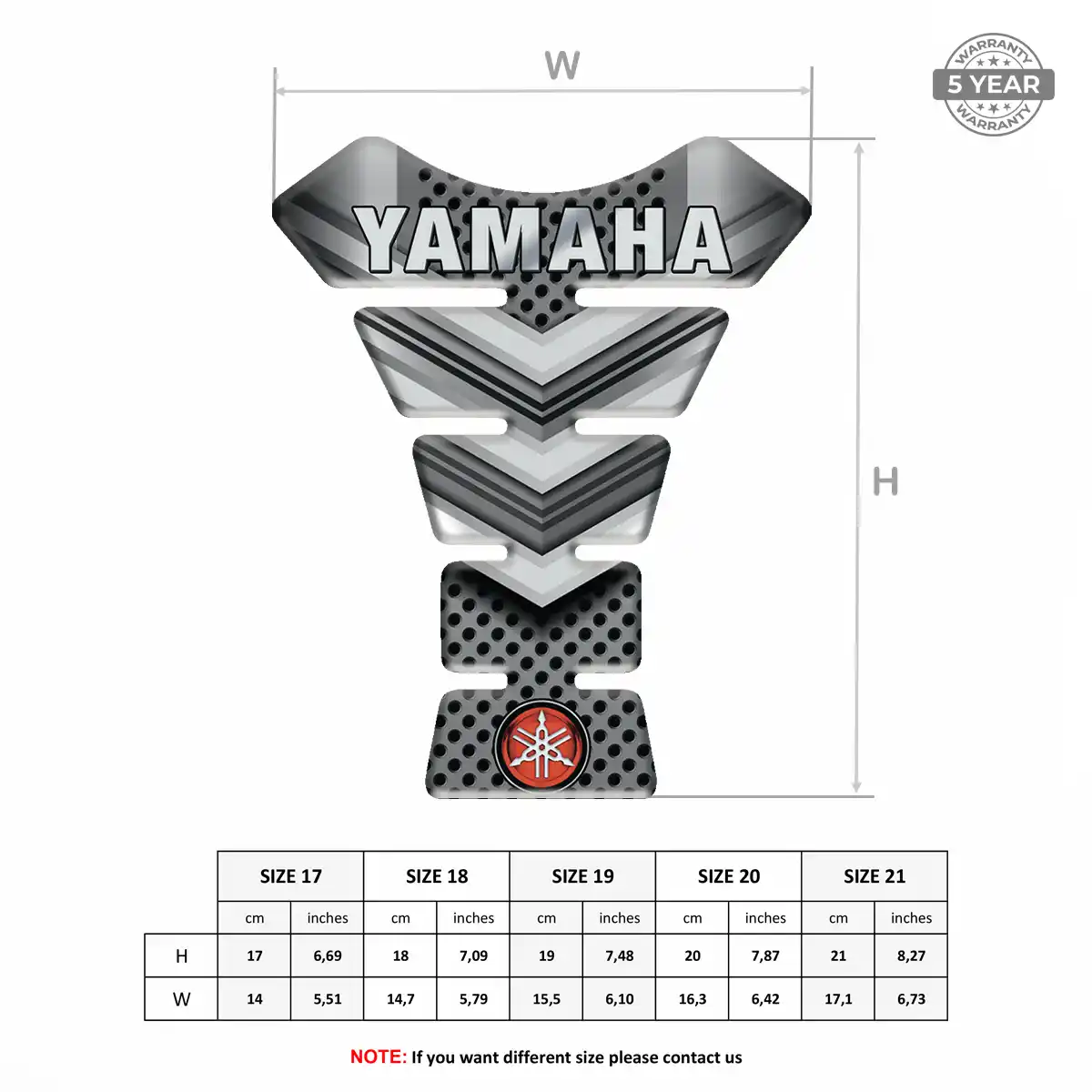 Yamaha Tank Pad Protector Motorcycle Superior Craft