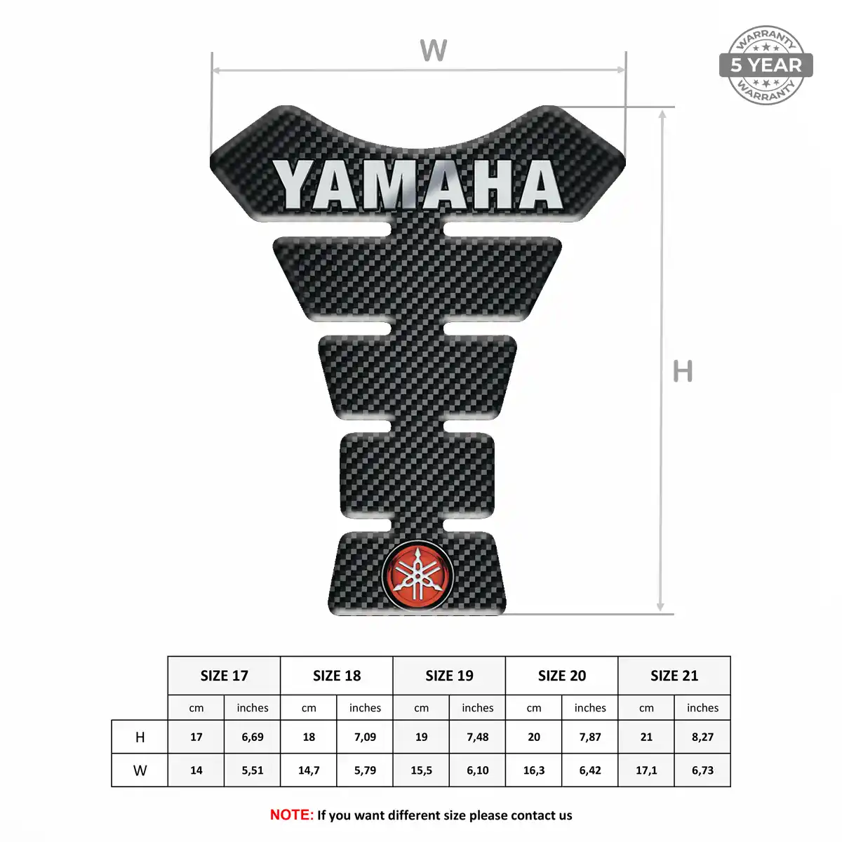 Yamaha Tank Pad Protector Sleek Style