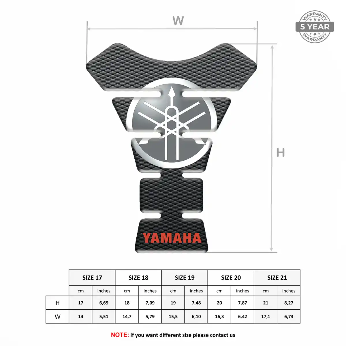 Yamaha Tank Pad Refined Design