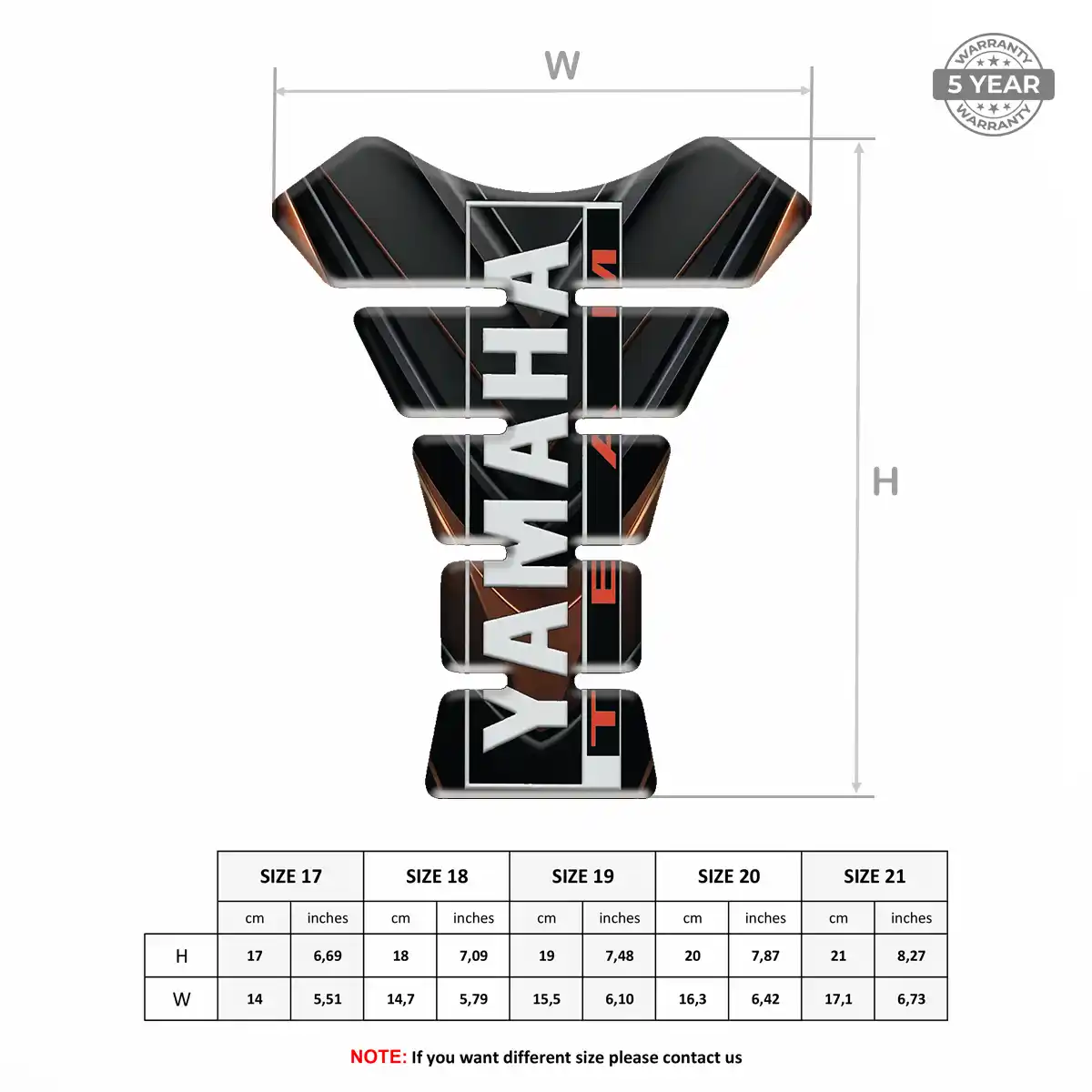 Yamaha Tank Pads Elite Finish