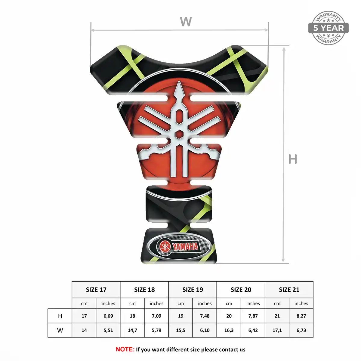 Yamaha Tank Pads Fuse Motorbike Elite Edition