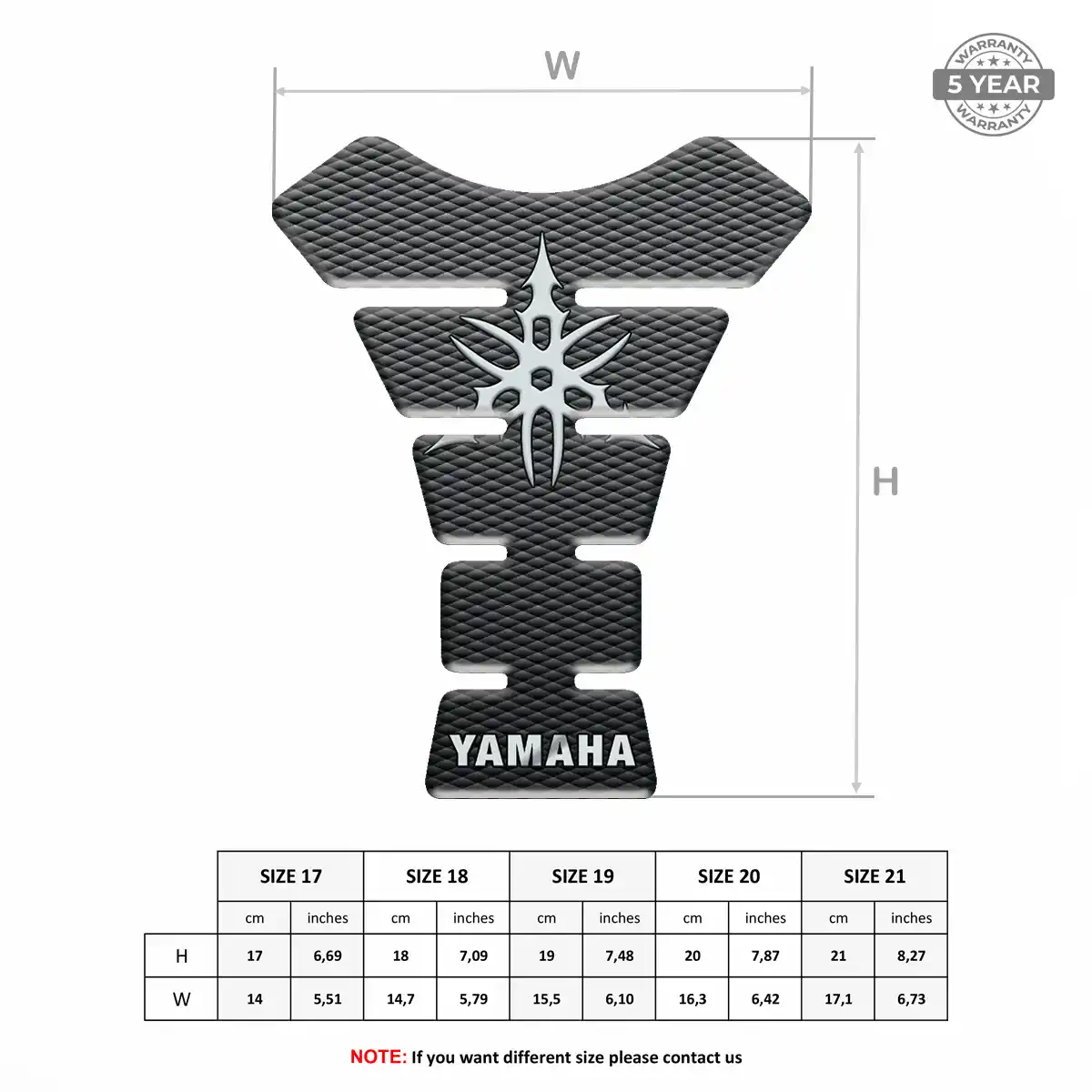 Yamaha Tank Pads Fuse Motorbike Exclusive Series