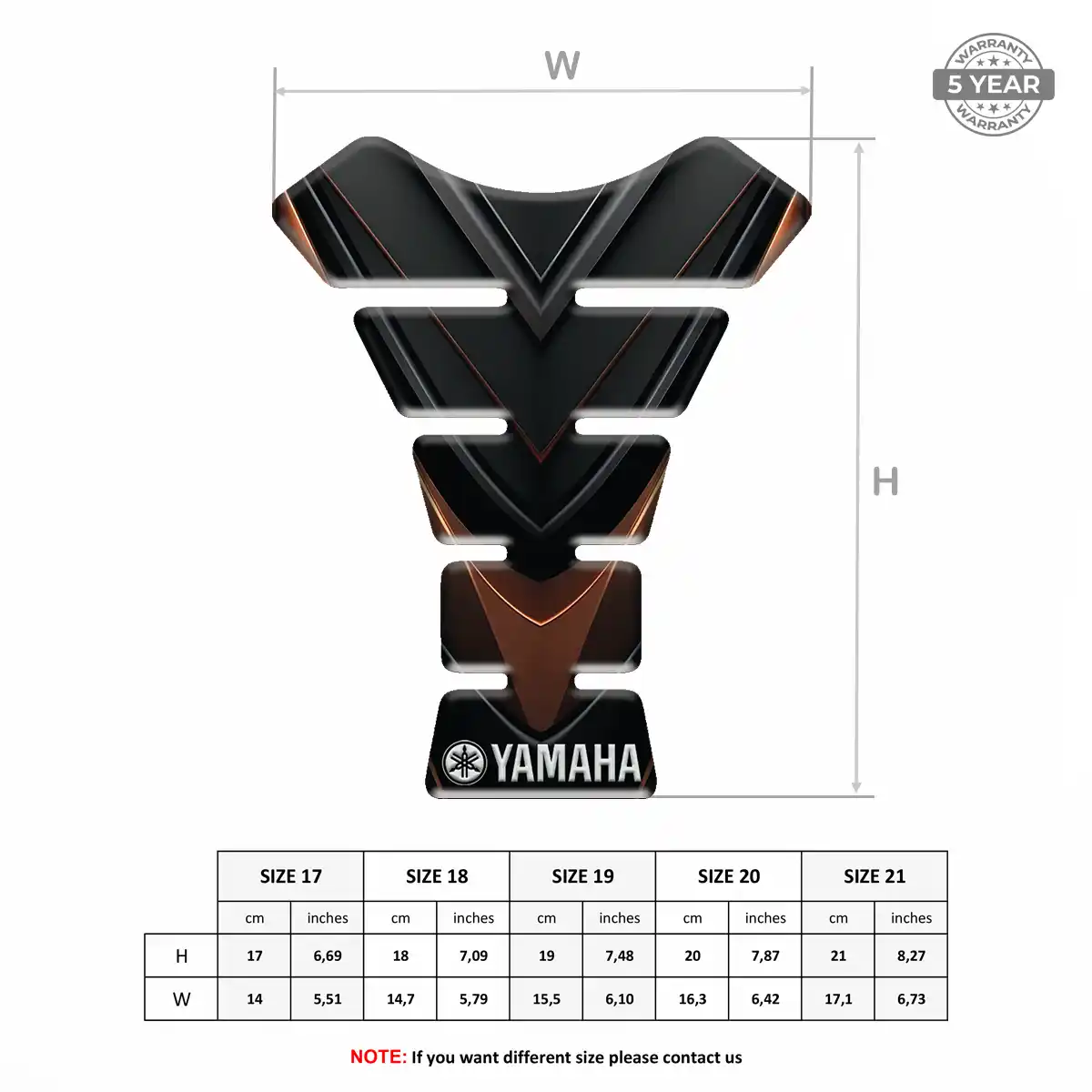 Yamaha Tank Pads Fuse Motorbike Prestige Line