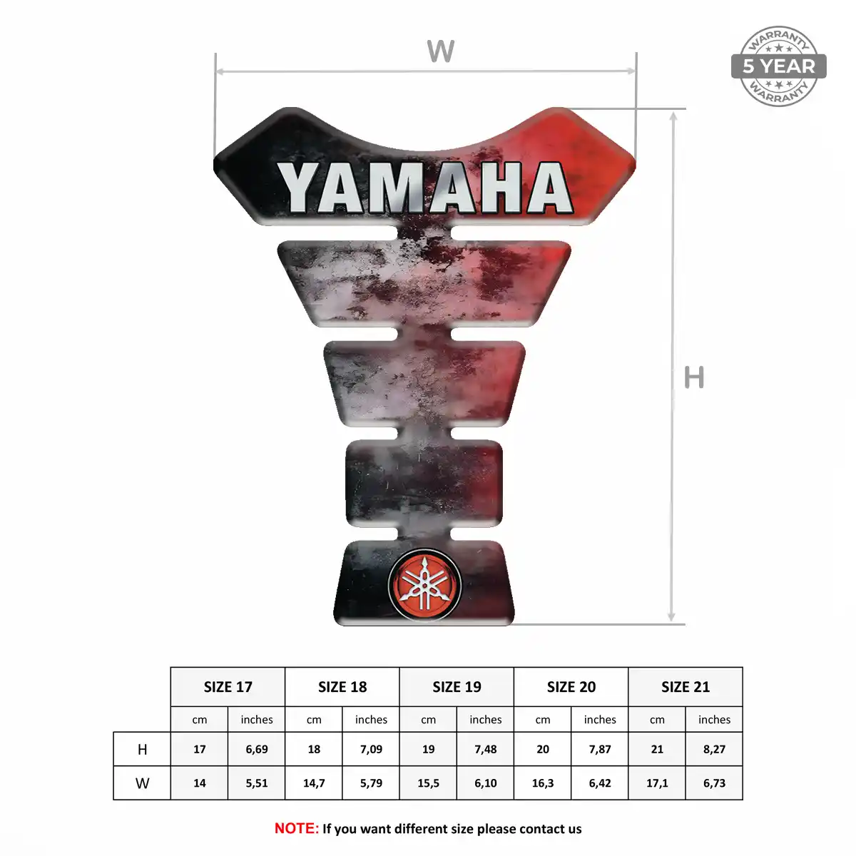 Yamaha Tank Pads Fuse Motorbike Prime Quality